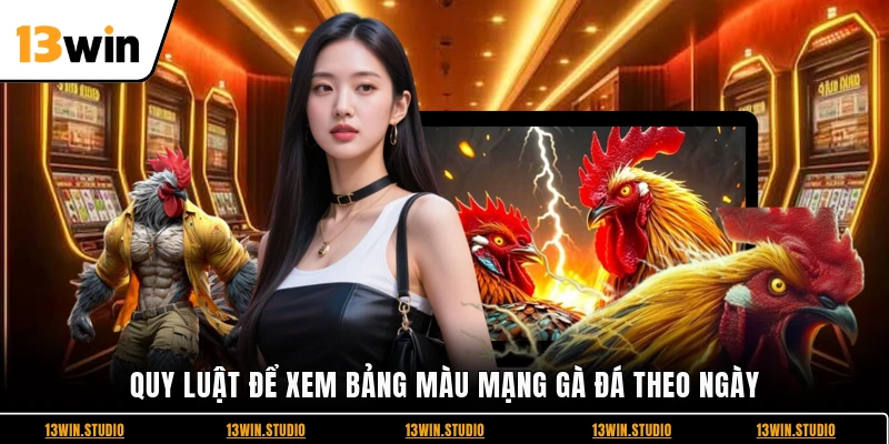 Quy luật để xem bảng màu mạng gà đá theo ngày